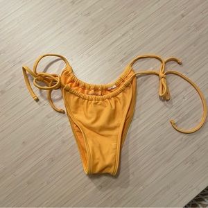 Abercrombie and fitch yellow tie side bikini bottoms xs